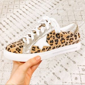 Nature Breeze Lace-Up Star Sneaker Leopard